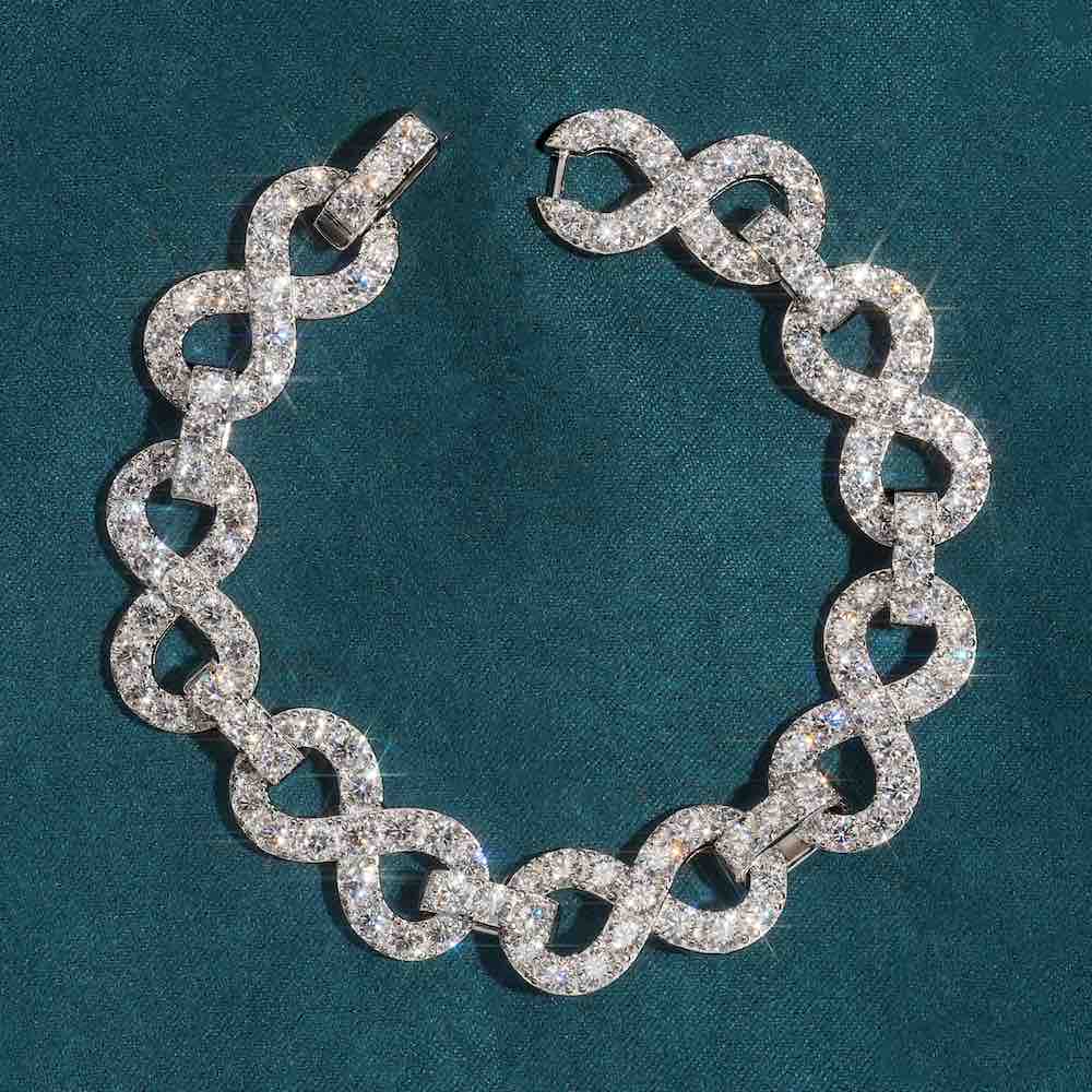 13MM Moissanite Infinity Link Bracelet